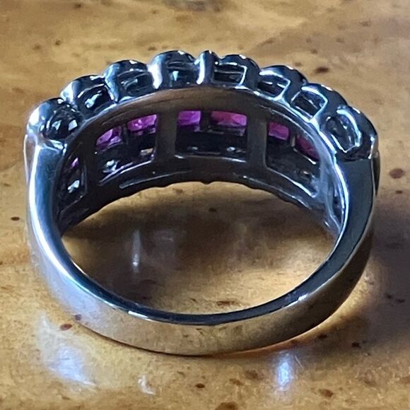 Natural Ruby Sterling Silver Ring Size 6 - Picture 5 of 10